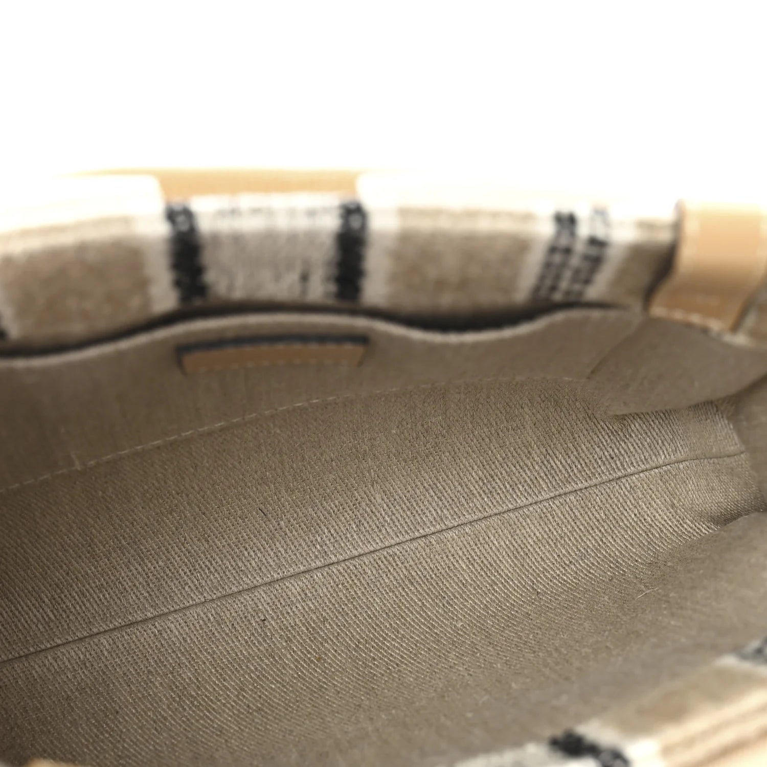 Cotton Calfskin Small Woody Ribbon Tote with Strap Soft Tan