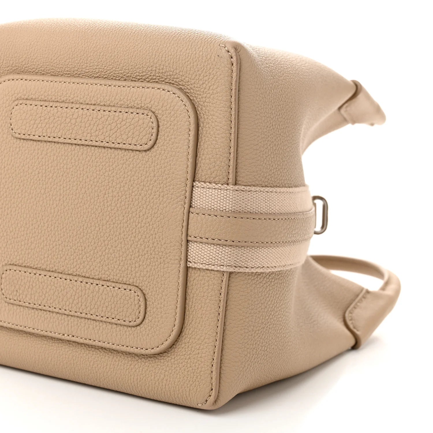 Grained Calfskin Micro Bale Bag Light Mastic