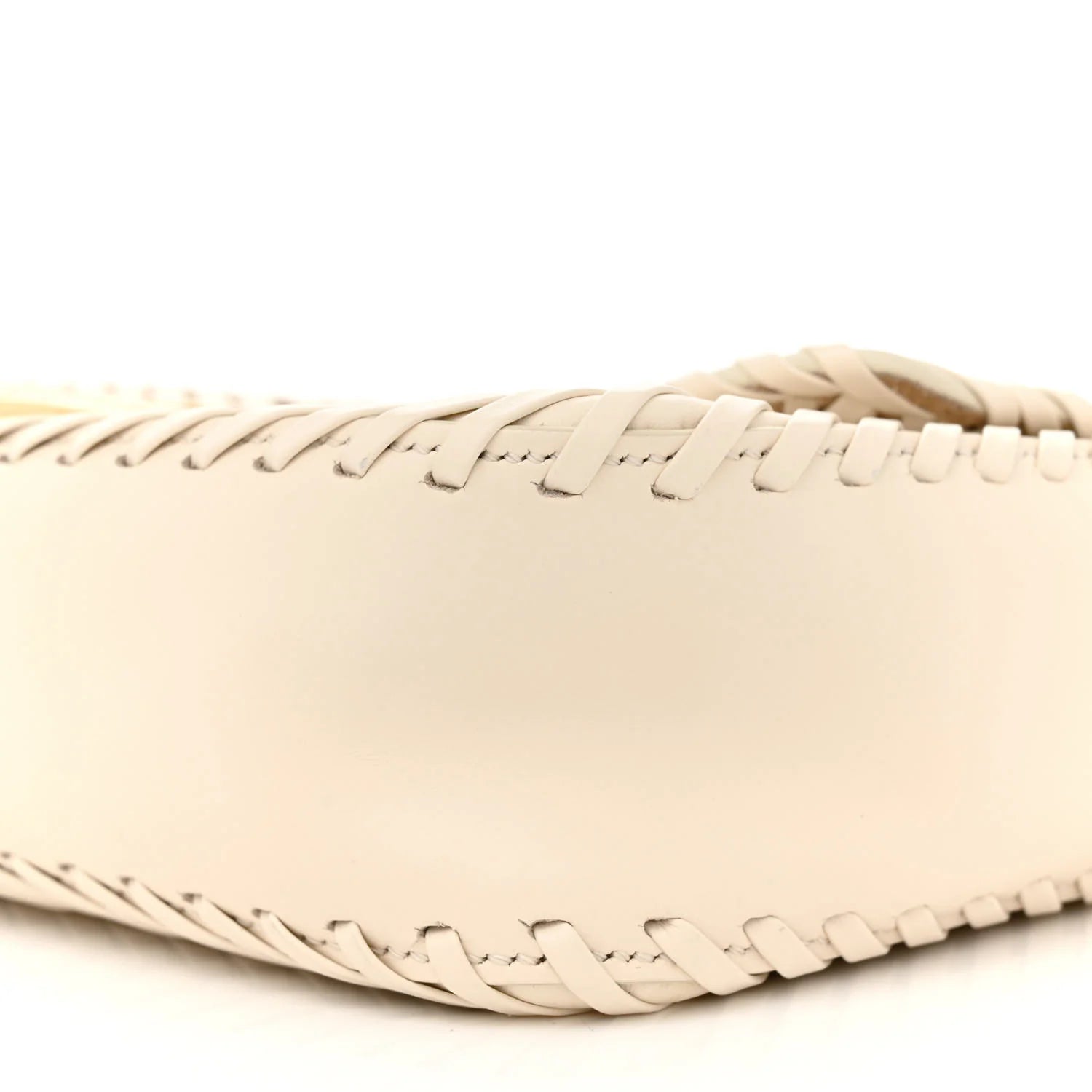 Vitello King Ceylon Woven Baguette White Ice