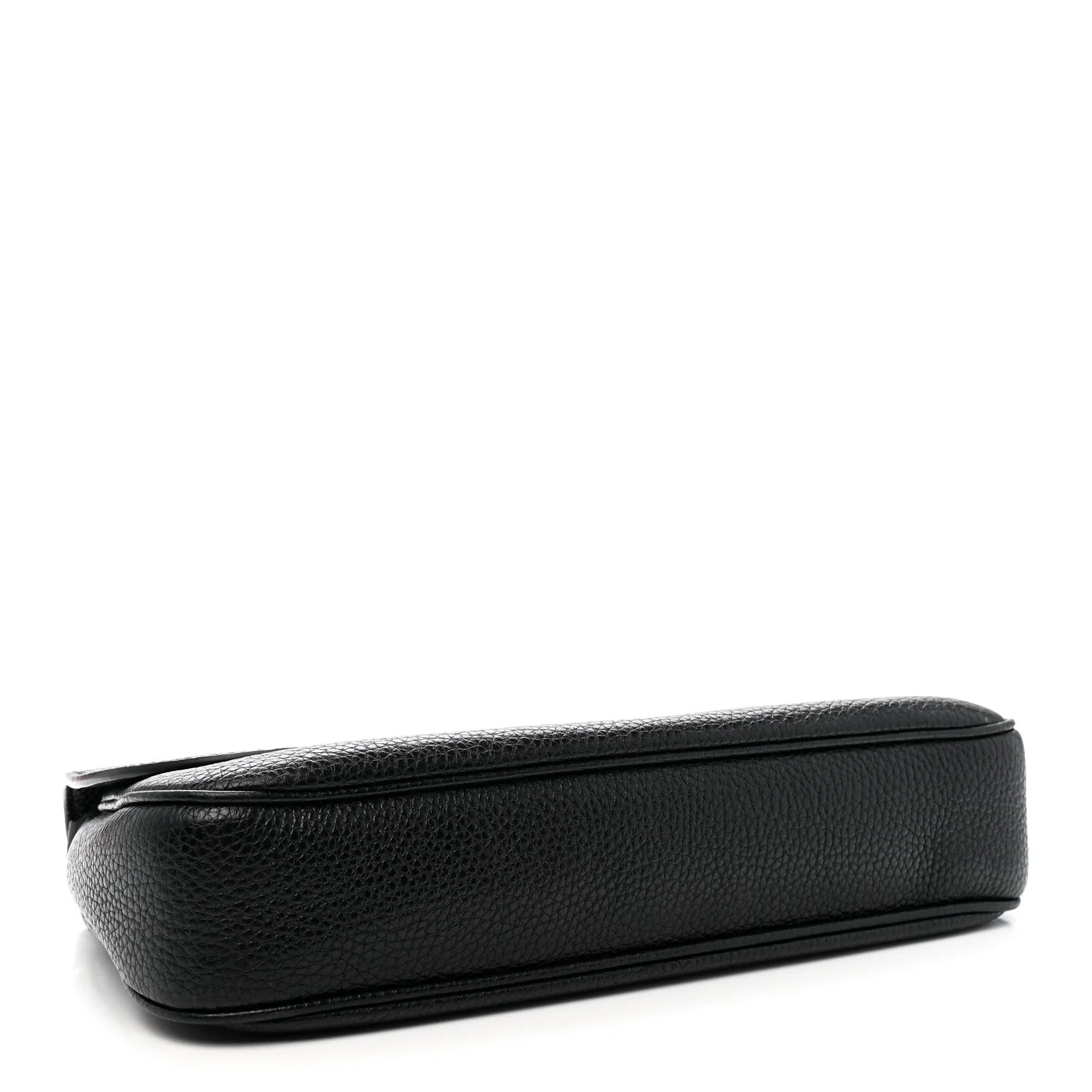 Pebbled Calfskin Medium Soho Flap Crossbody Black