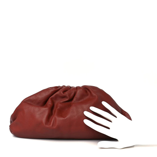 Smooth Butter Calf the Pouch Oversized Clutch Rust