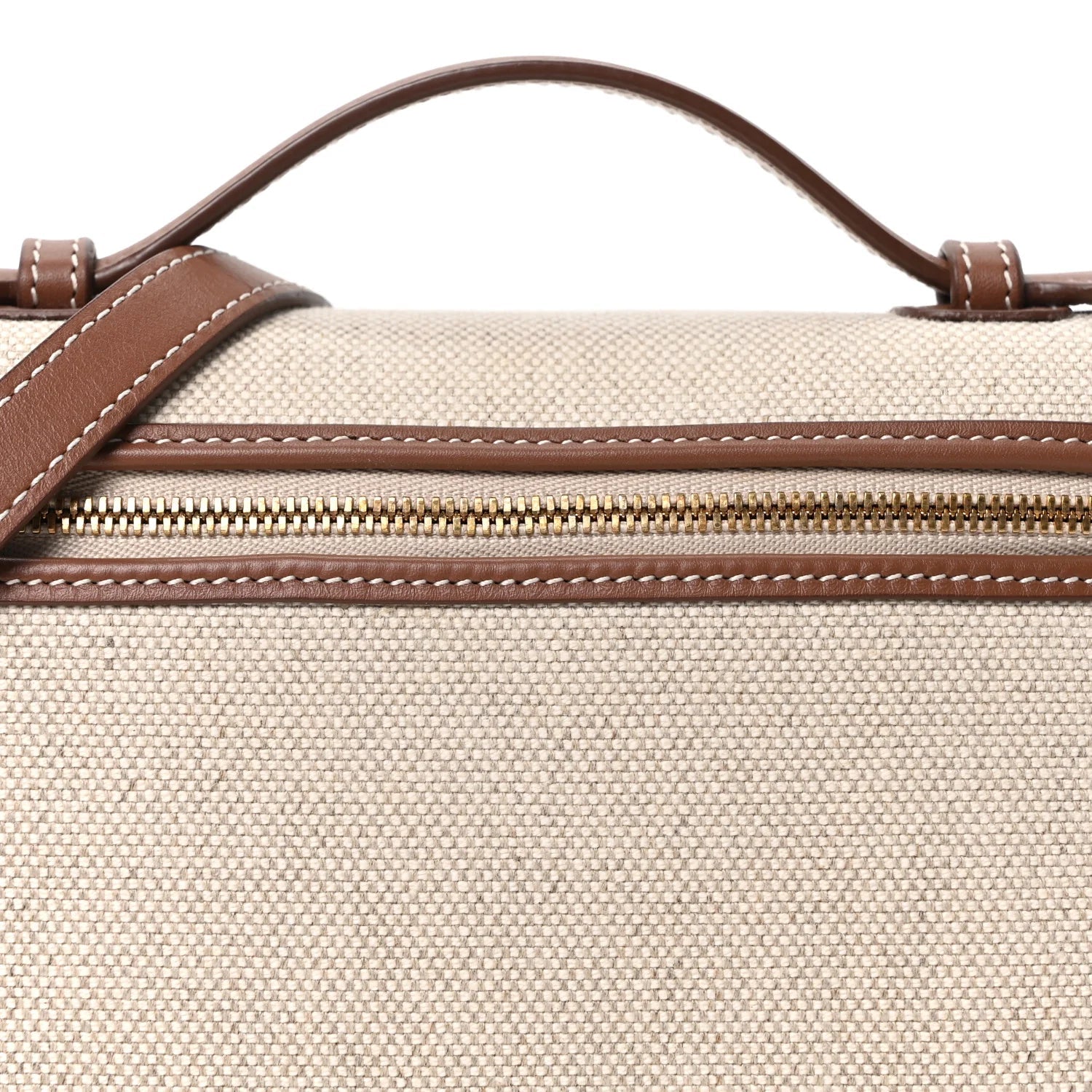 Cotton Linen L19 Extra Pocket Pouch Natural Caramel Sugar