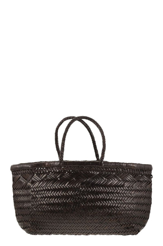 TRIPLE JUMP BIG - WOVEN LEATHER BAG
