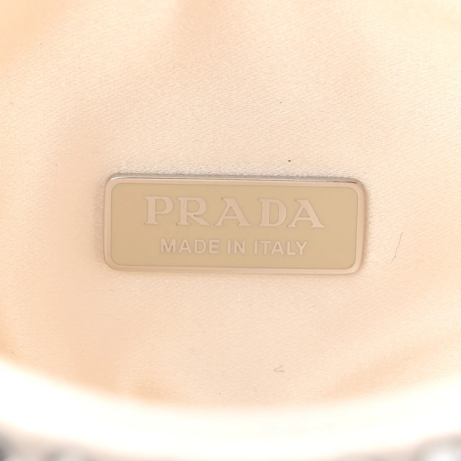 Satin Crystal Mini Re-Edition 2000 Bag White