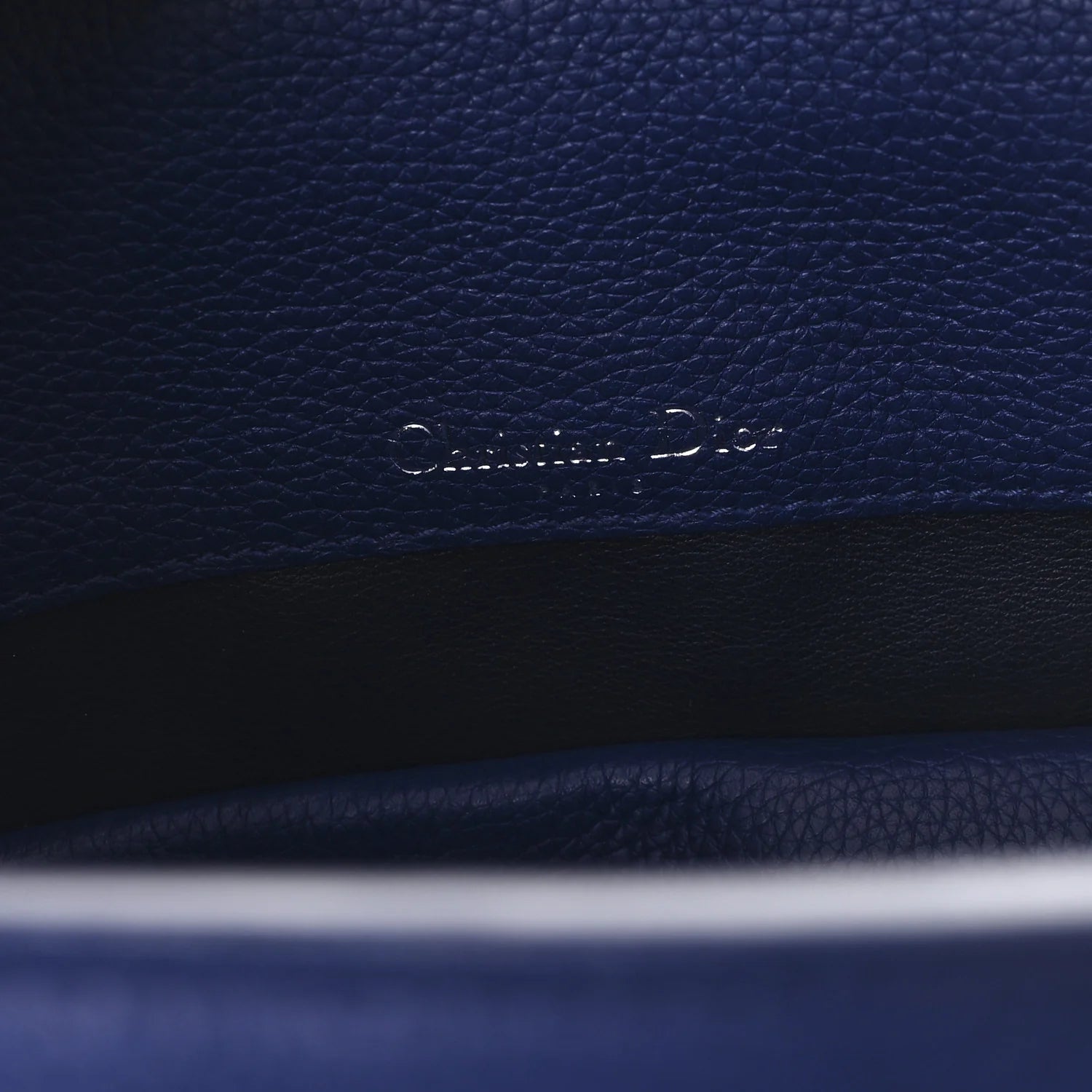 Grained Calfskin Bar Tote Blue