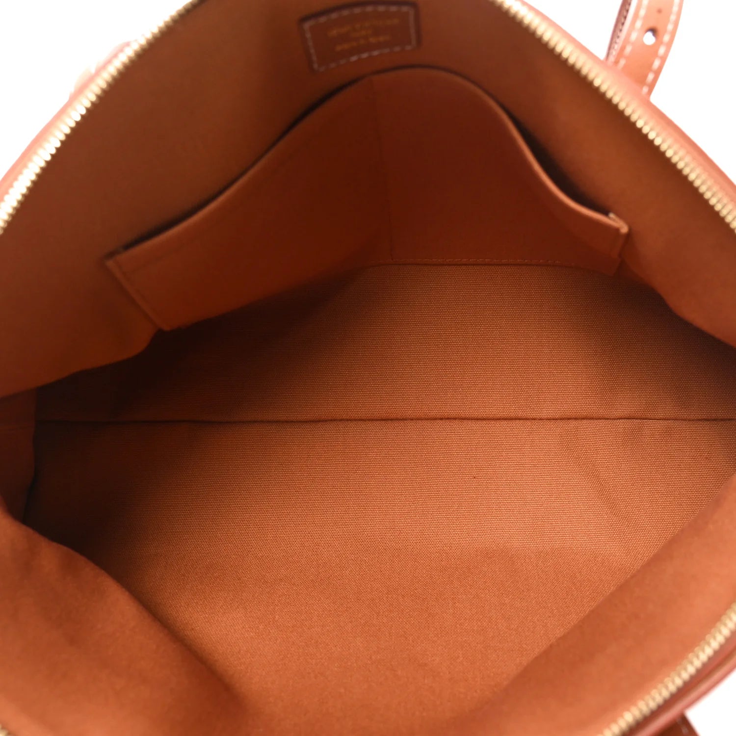 Grained Calfskin Low Key Duffle Tote Cognac