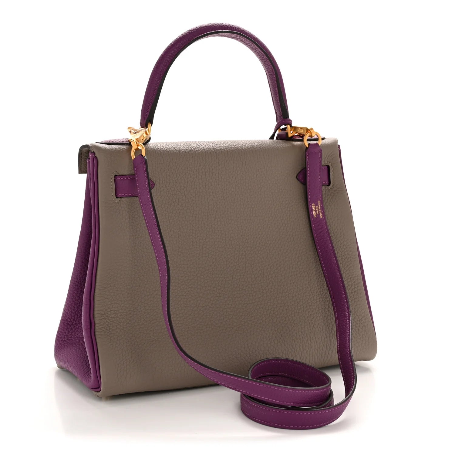 Togo Horseshoe Kelly Retourne 28 Gris Asphalte Anemone