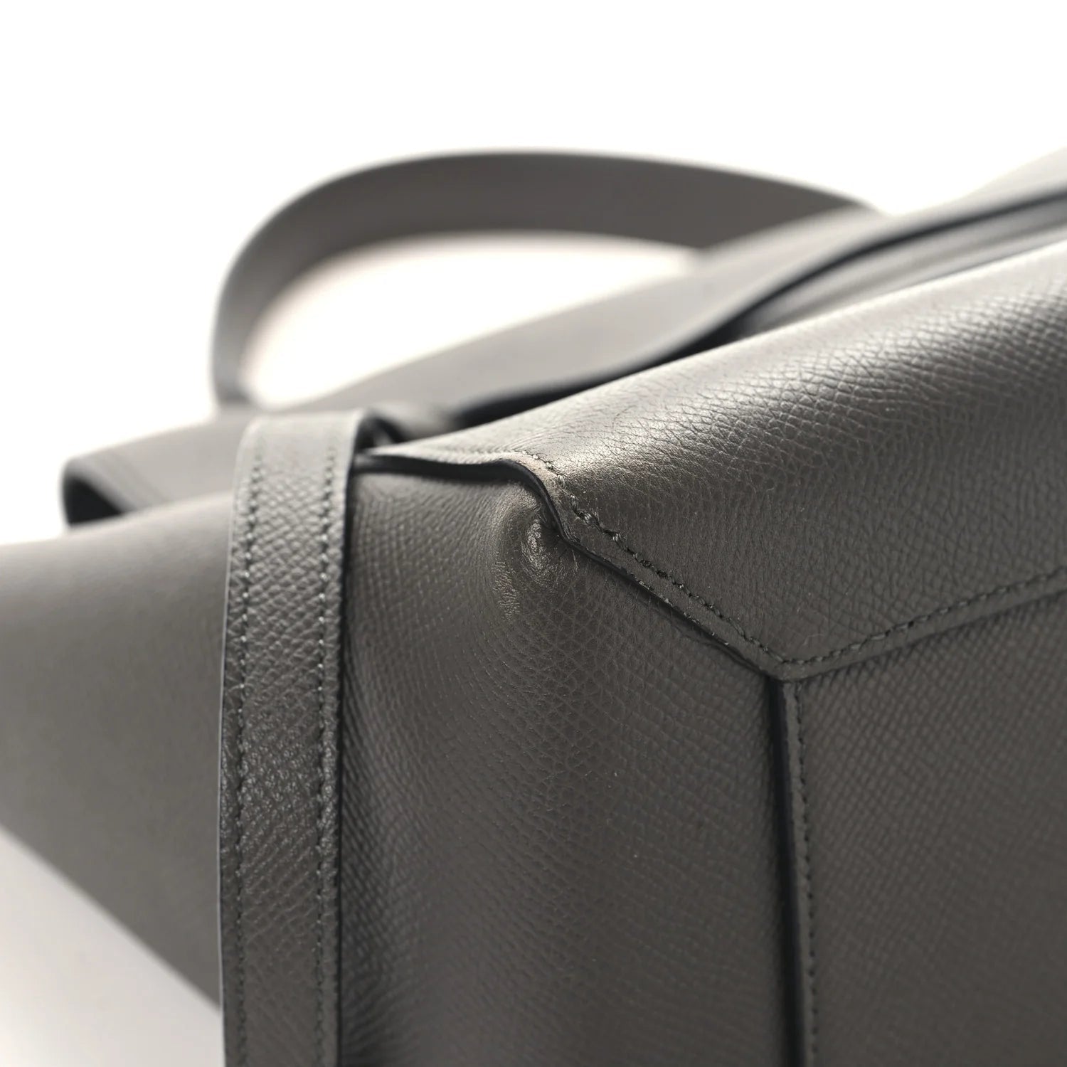 Grained Calfskin Micro Belt Bag Grey