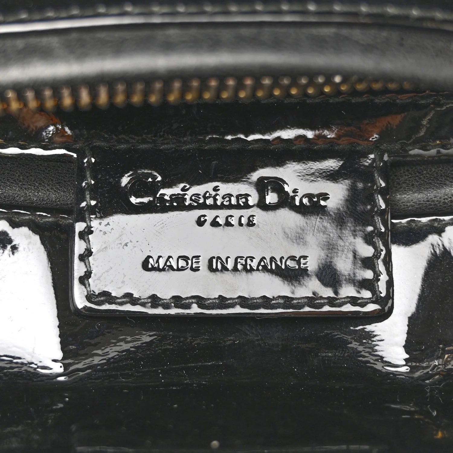 Patent Cannage Medium Lady Dior Black