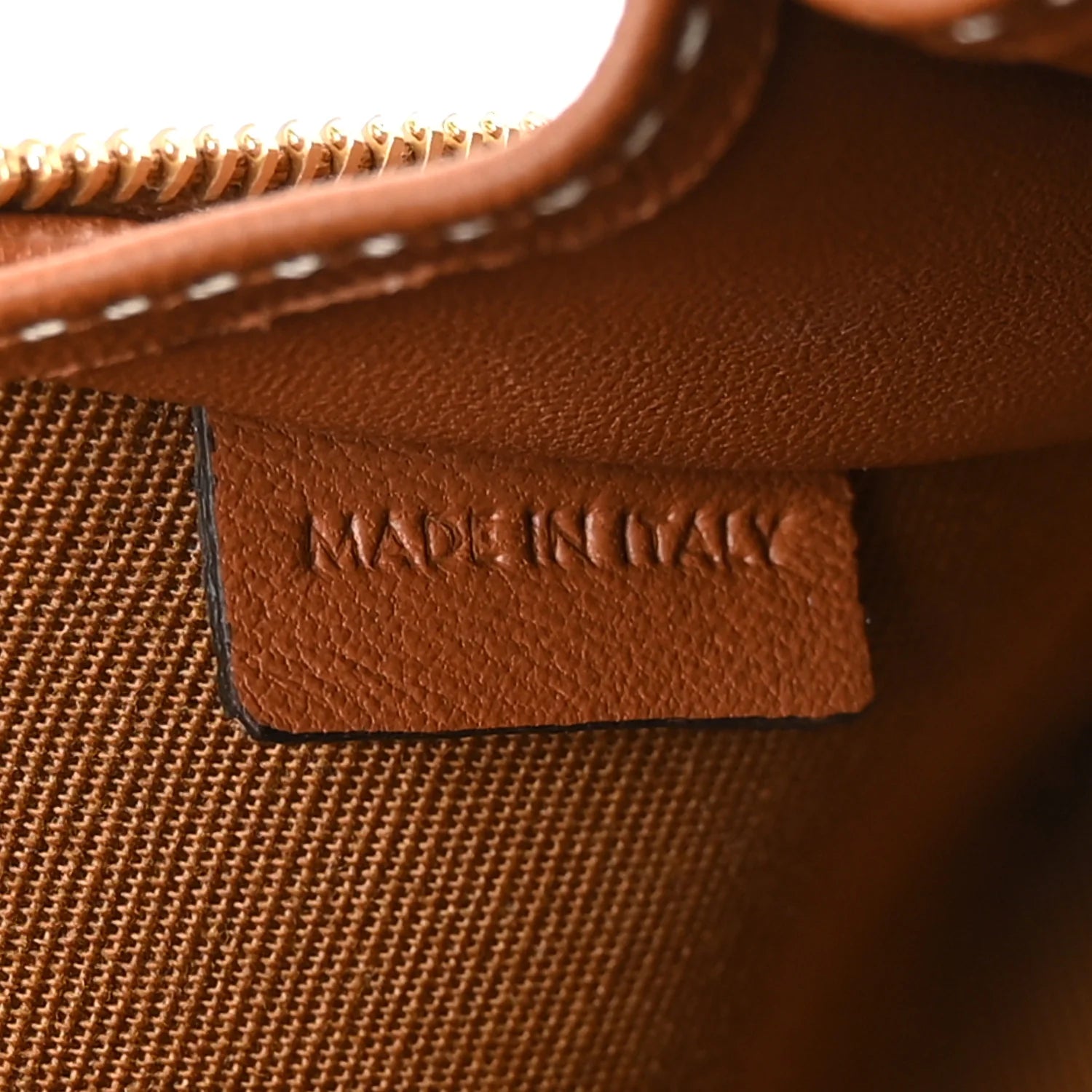 Triomphe Canvas Lambskin Clutch on Chain Tan