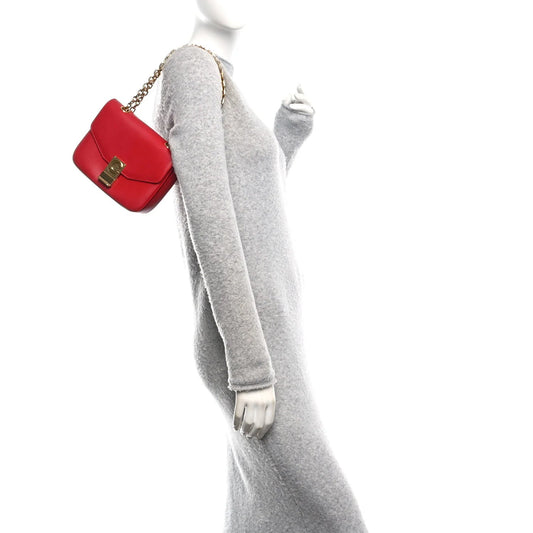 Shiny Calfskin Small C Bag Red