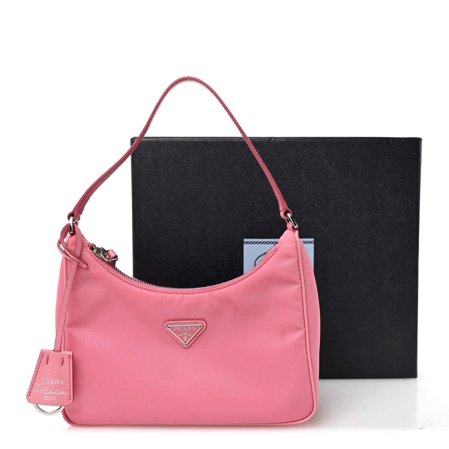 Tessuto Nylon Saffiano Mini Re-Edition 2005 Bag Begonia