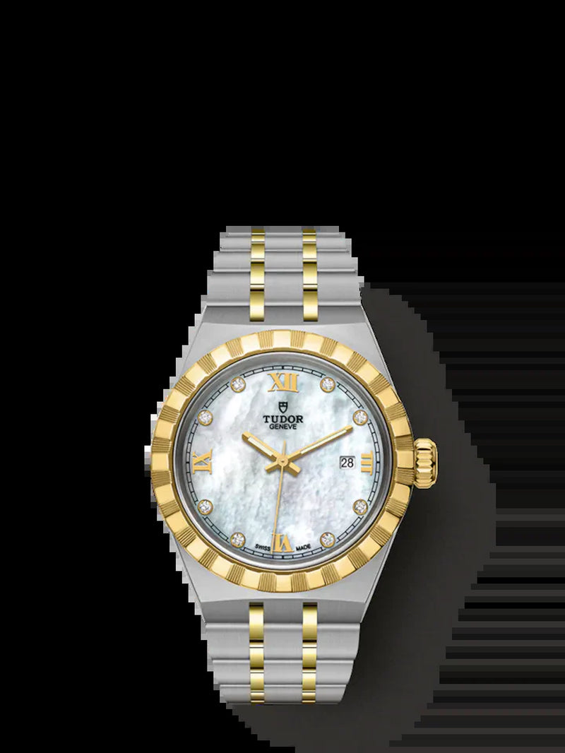 Royal, Stainless Steel and 18K Yellow Gold with Diamond-Set, 28Mm, Ref# M28303-0007