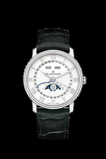 Unworn  Villeret Ultra Slim Moonphase and Complete Calender, Stainless Steel, 40 Mm, Ref# 6654A-1127-55B, Box and Papers