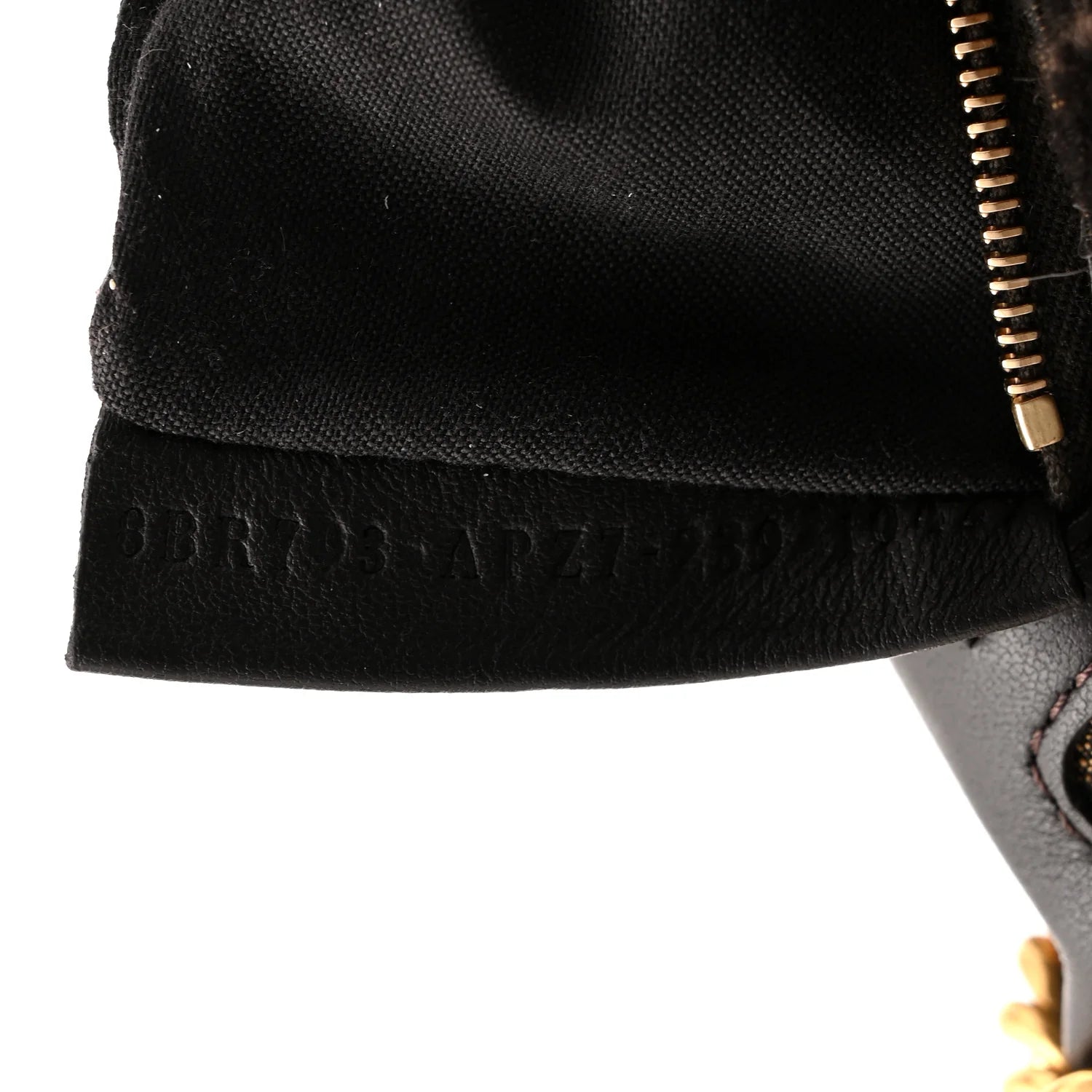 Shearling FF Midi Chain Baguette Ebano