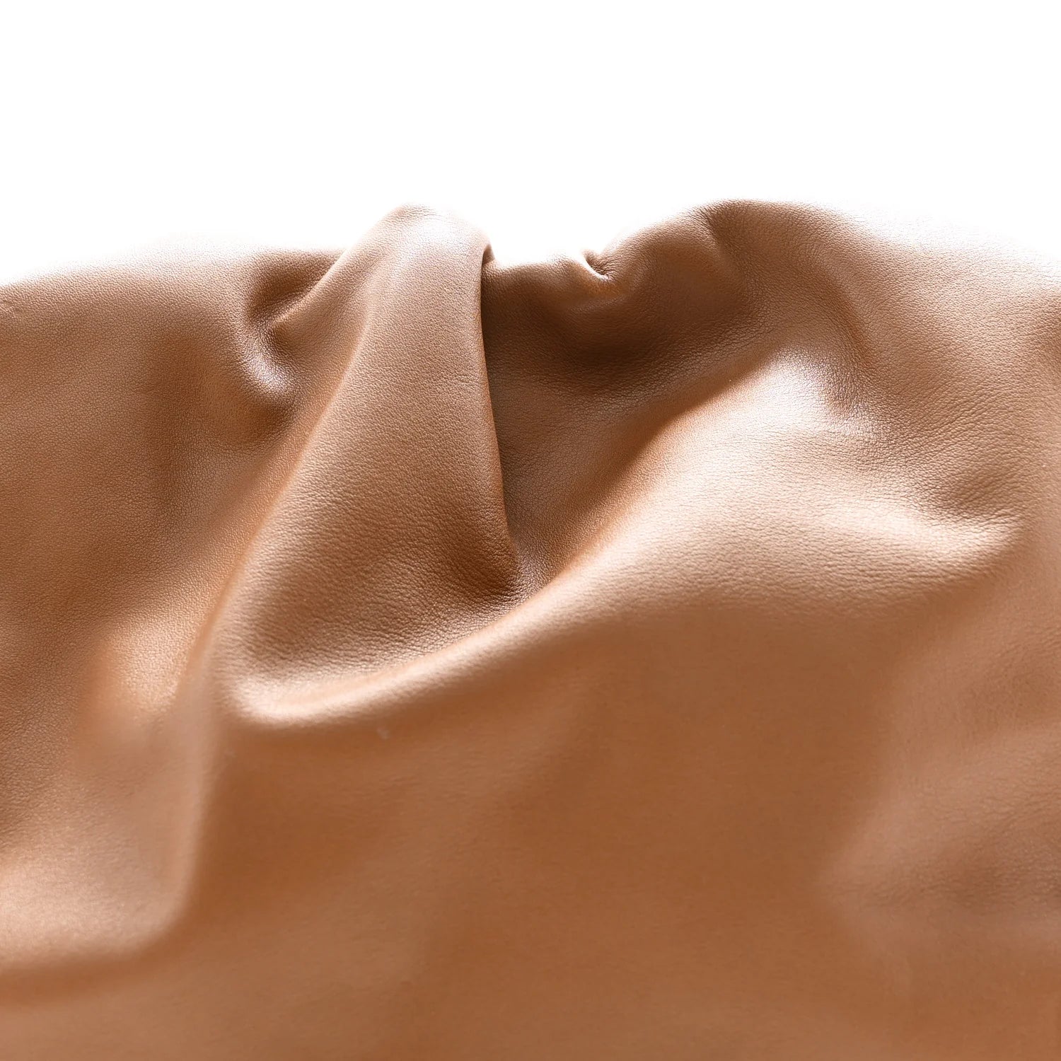 Smooth Butter Calf the Pouch Oversized Clutch Cammello