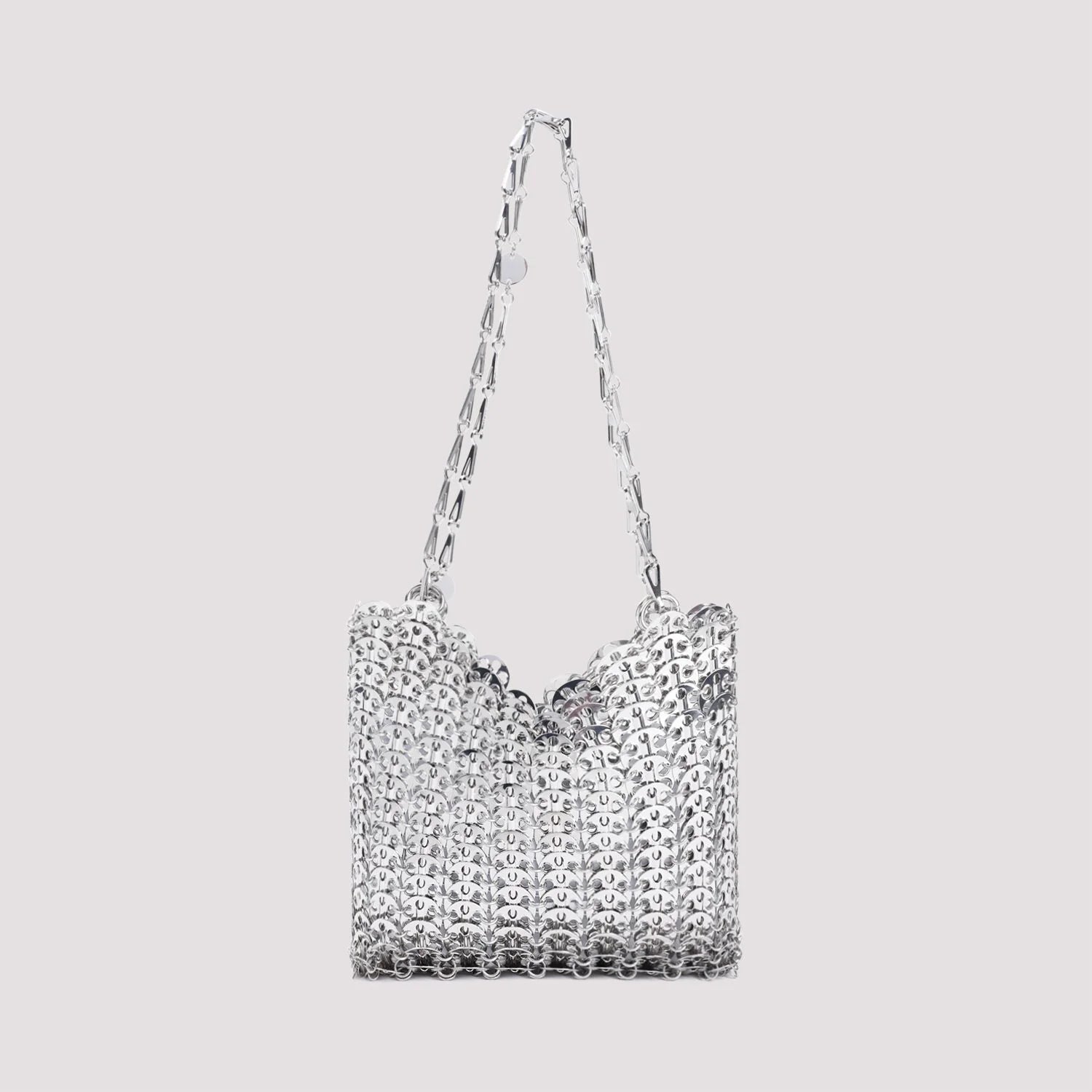 SILVER METAL CHAIN 1969 SHOULDER BAG