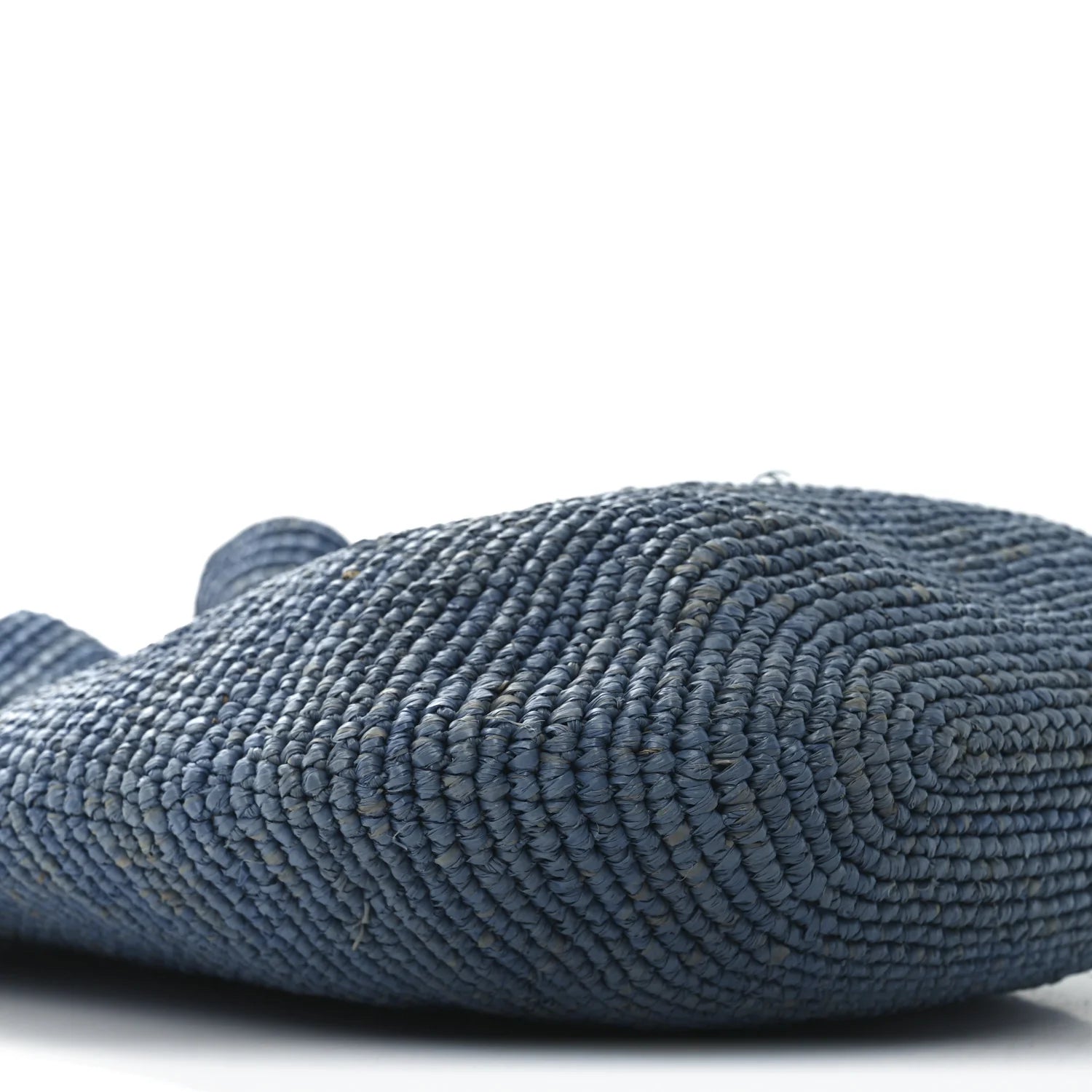 Raffia Mini Slit Tote Bag Blue