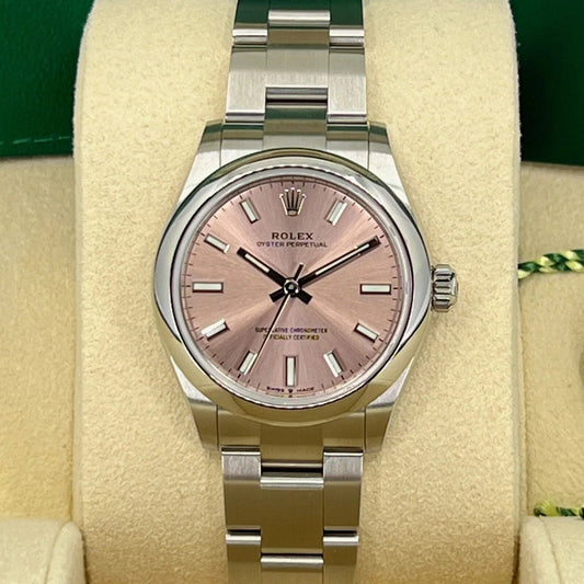 Oyster Perpetual, Oystersteel, Pink Dial, 31Mm, Ref# 277200-0004