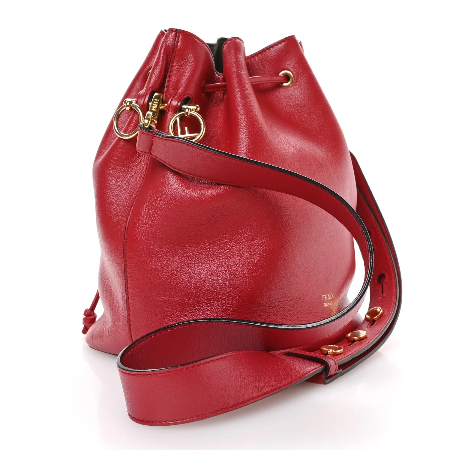 Vitello Grace Matte F Is  Grande Mon Tresor Bucket Bag Fragola