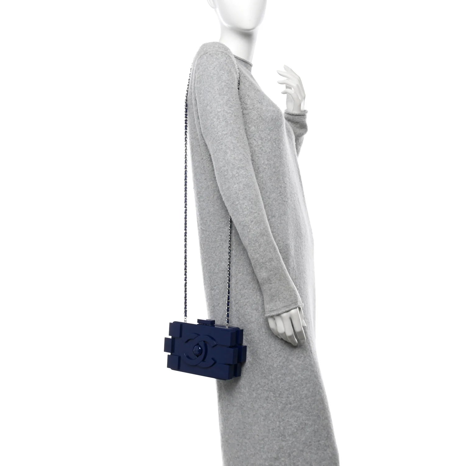 Plexiglass Boy Brick Lego Clutch Dark Blue