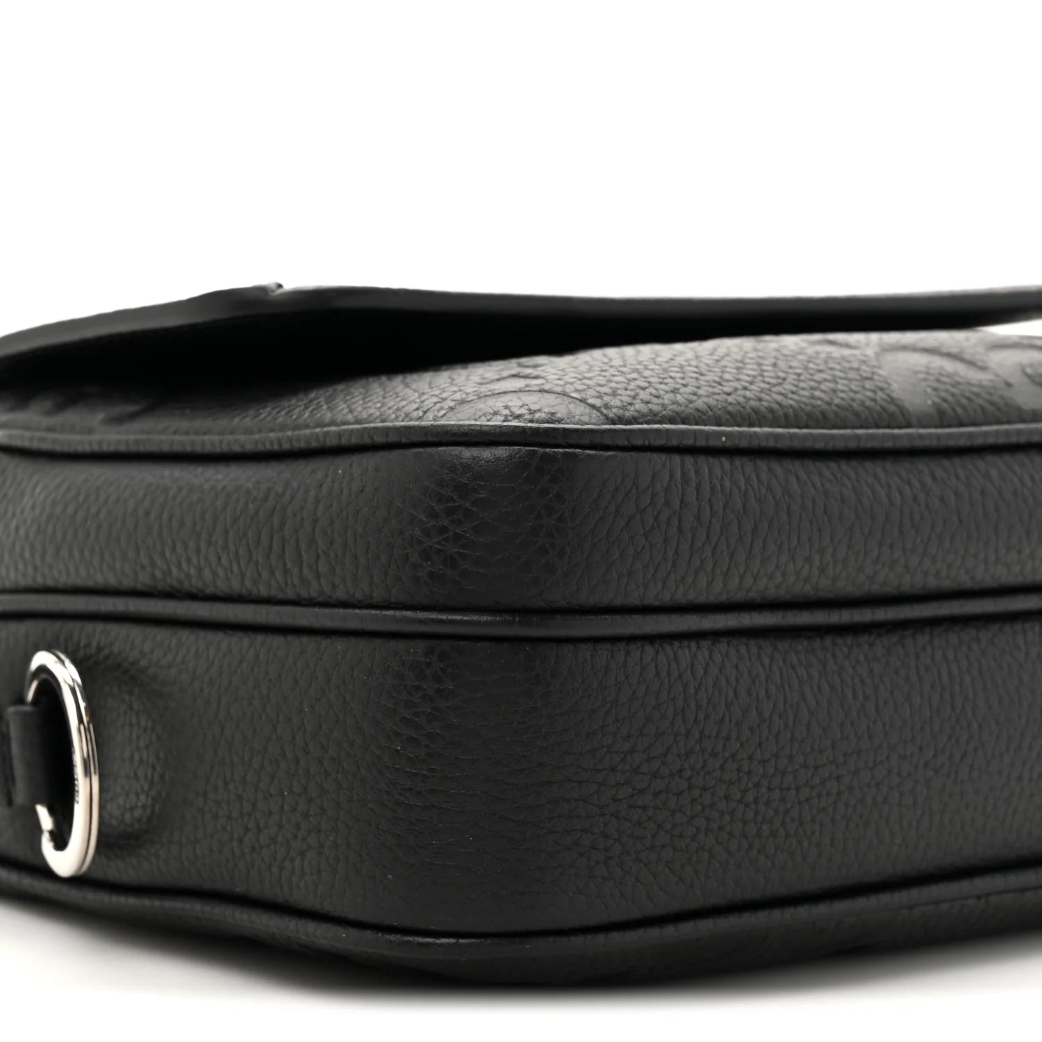 Piuma Calfskin Jumbo GG Embossed Small Messenger Bag Black