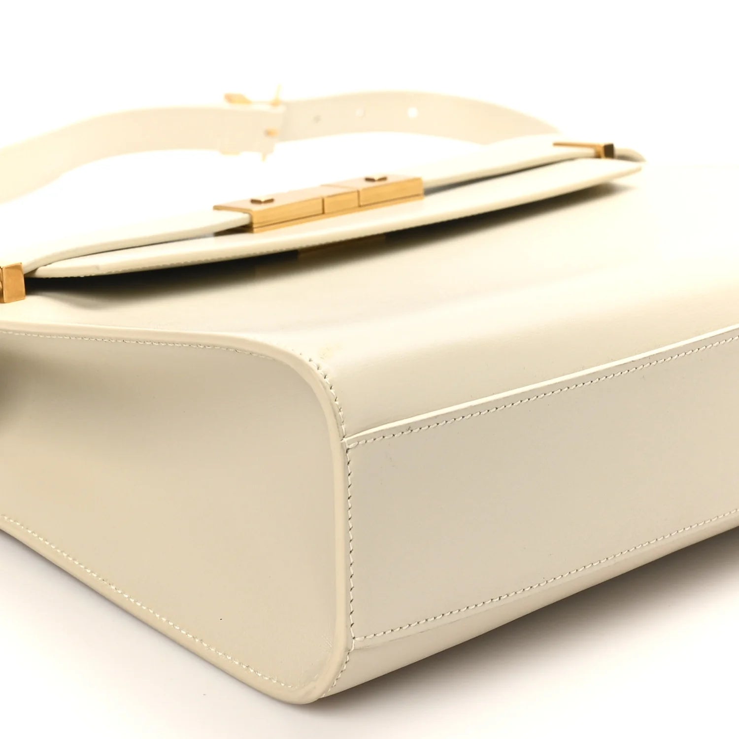 Smooth Calfskin Manhattan Shoulder Bag Crema Soft