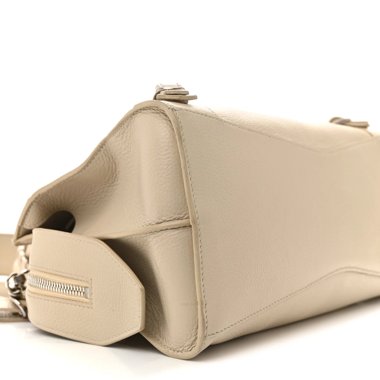 Grained Calfskin Neo Classic Silver Hardware S City Cream