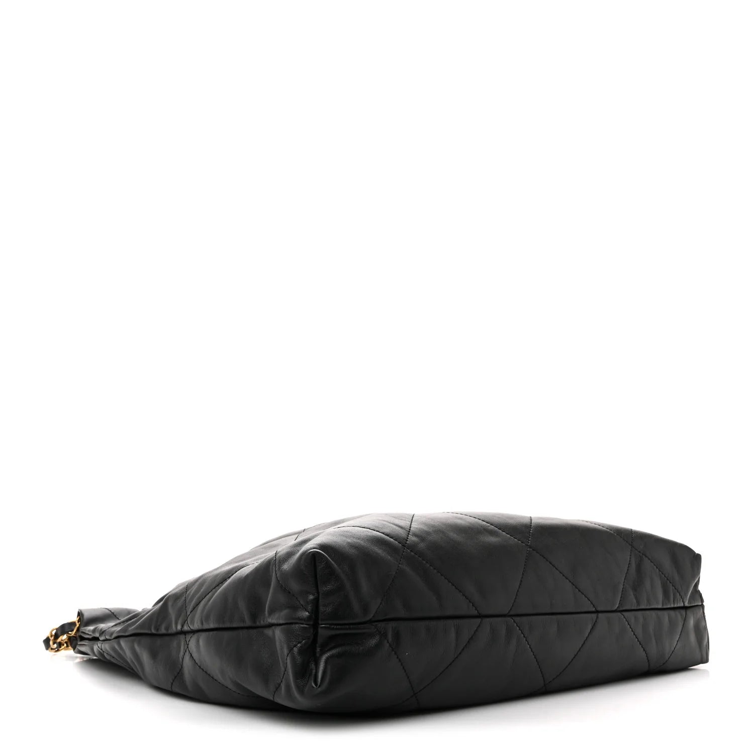 Shiny Calfskin Quilted  22 Black