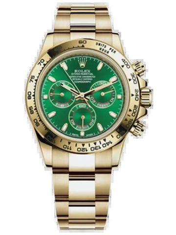Rolex Daytona 116508 Yellow Gold Green Dial Chronograph