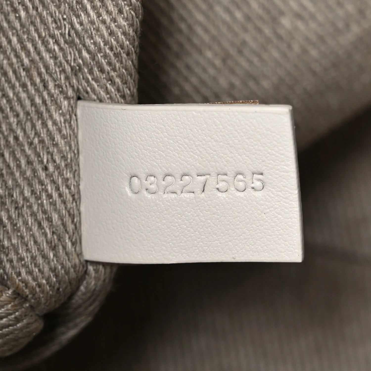 Linen Canvas Calfskin Blanket Stitched Medium Woody Ribbon Tote White Multicolor