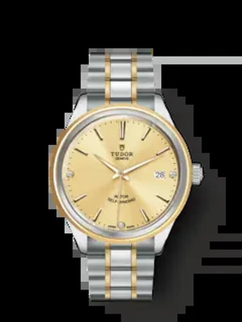 Style, Stainless Steel and Yellow Gold with Diamond-Set, 38Mm, Ref# M12503-0004