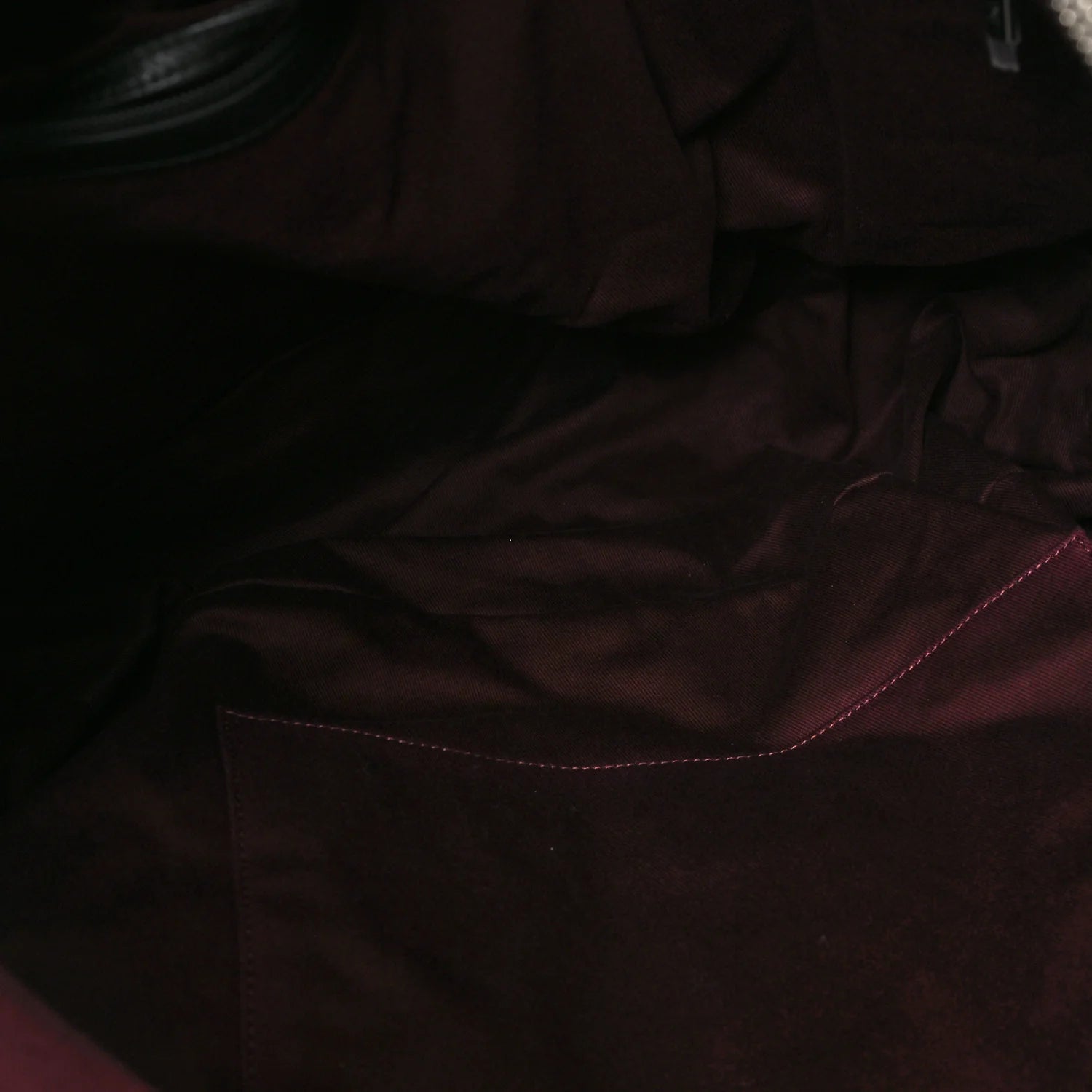 Coated Canvas Quilted Large Garment Travel Bag Black