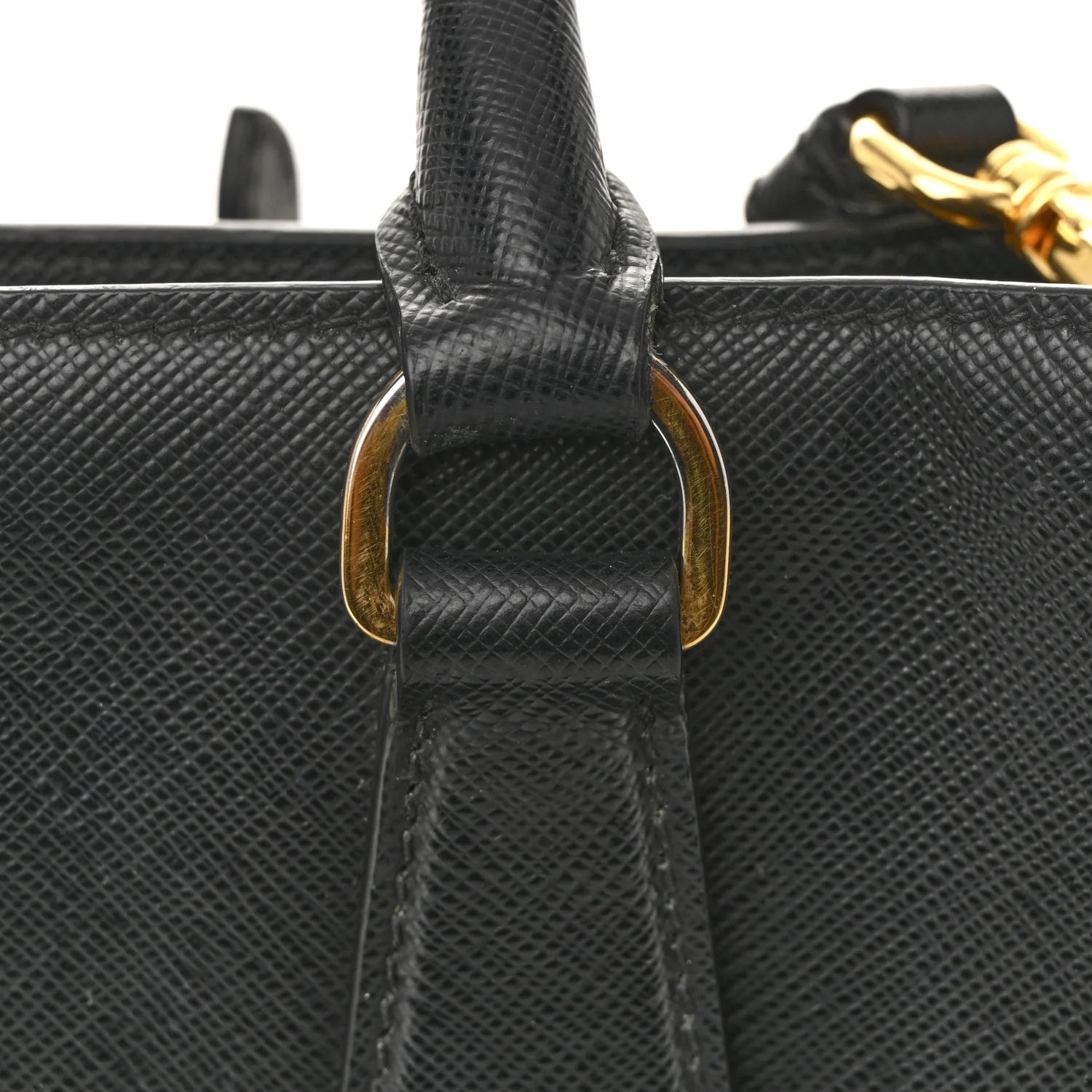 Saffiano Lux Medium Tote Black
