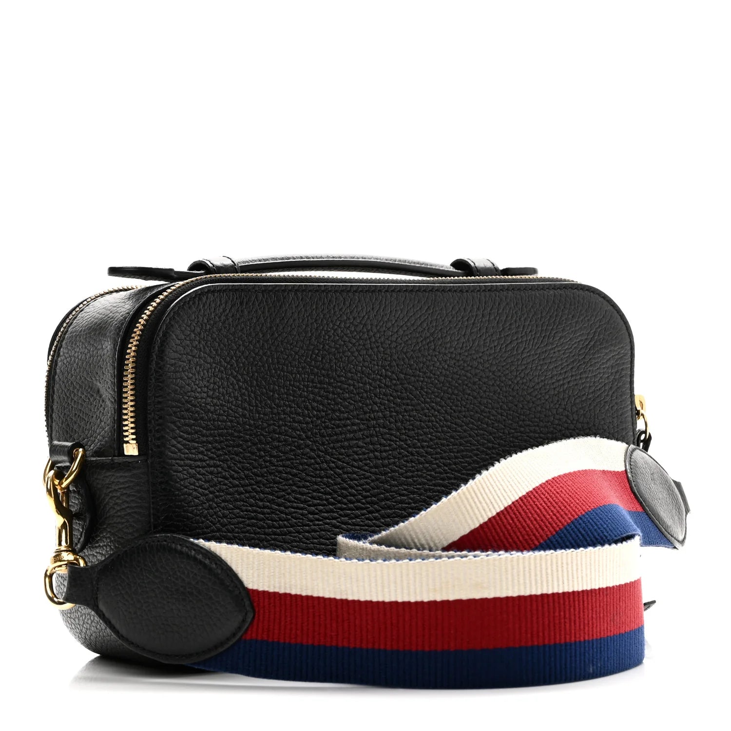 Grained Calfskin Sylvie Web Kingsnake Small Camera Bag Black Multicolor