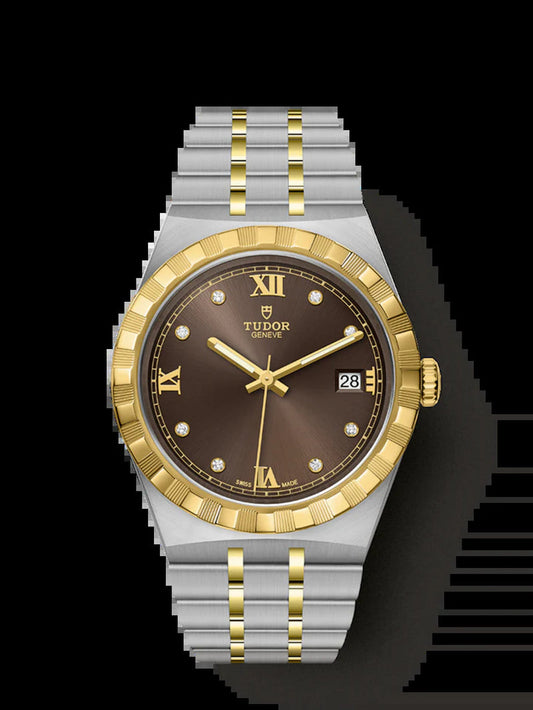 Royal, Stainless Steel and 18K Yellow Gold with Diamond-Set, 38Mm, Ref# M28503-0008