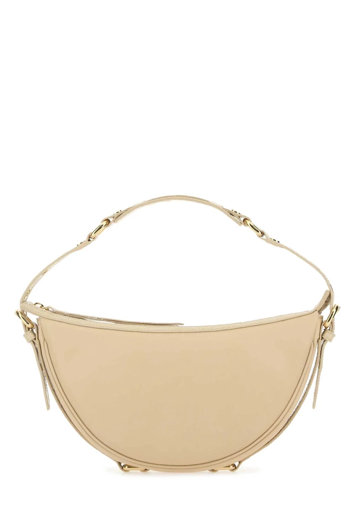 CREAM LEATHER GIB SHOULDER BAG