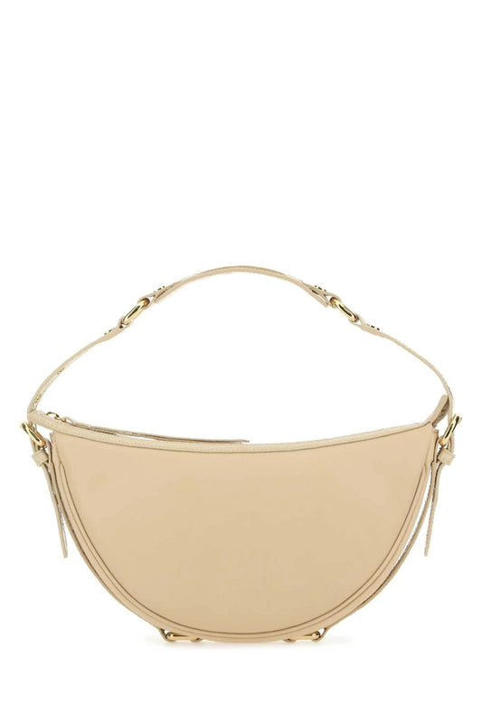CREAM LEATHER GIB SHOULDER BAG