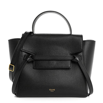 Grained Calfskin Nano Belt Bag Black