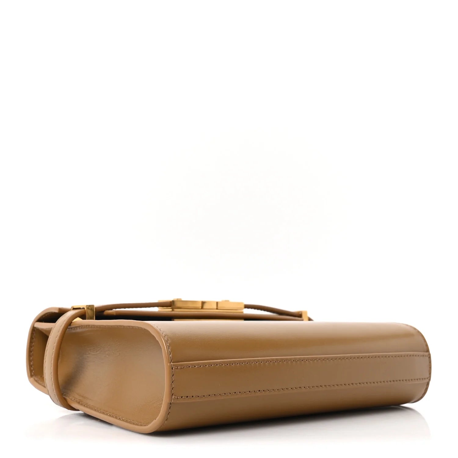 Smooth Calfskin Mini Manhattan Shoulder Bag Tabac Brown