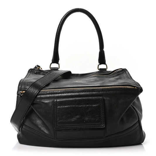 Sugar Goatskin Large Pandora Black