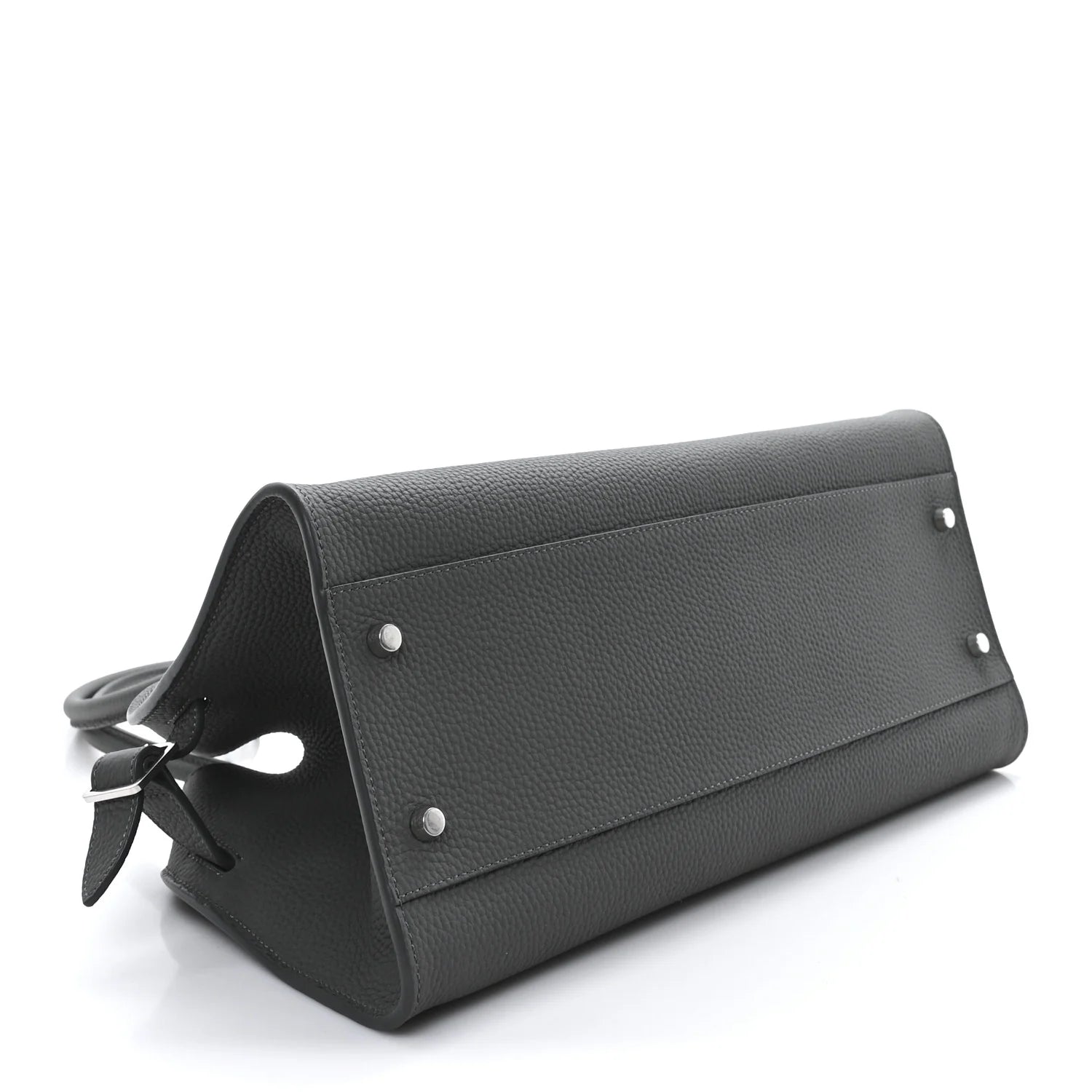 Matte Grained Calfskin EW Margaux 12 Timouse Grey