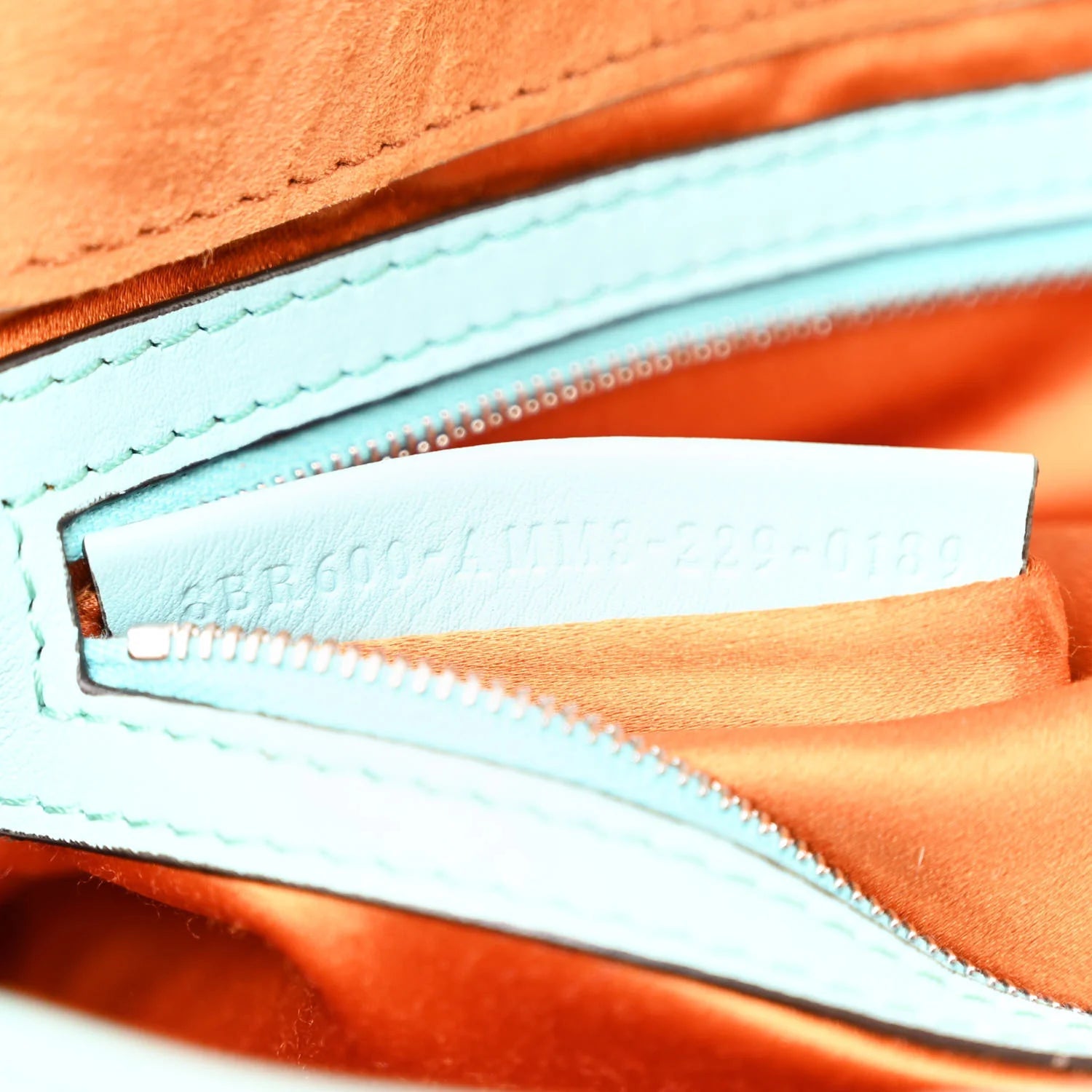 Rolling Stone Vitello Seta Bead Embroidered Re-Edition Baguette Spring Turquoise