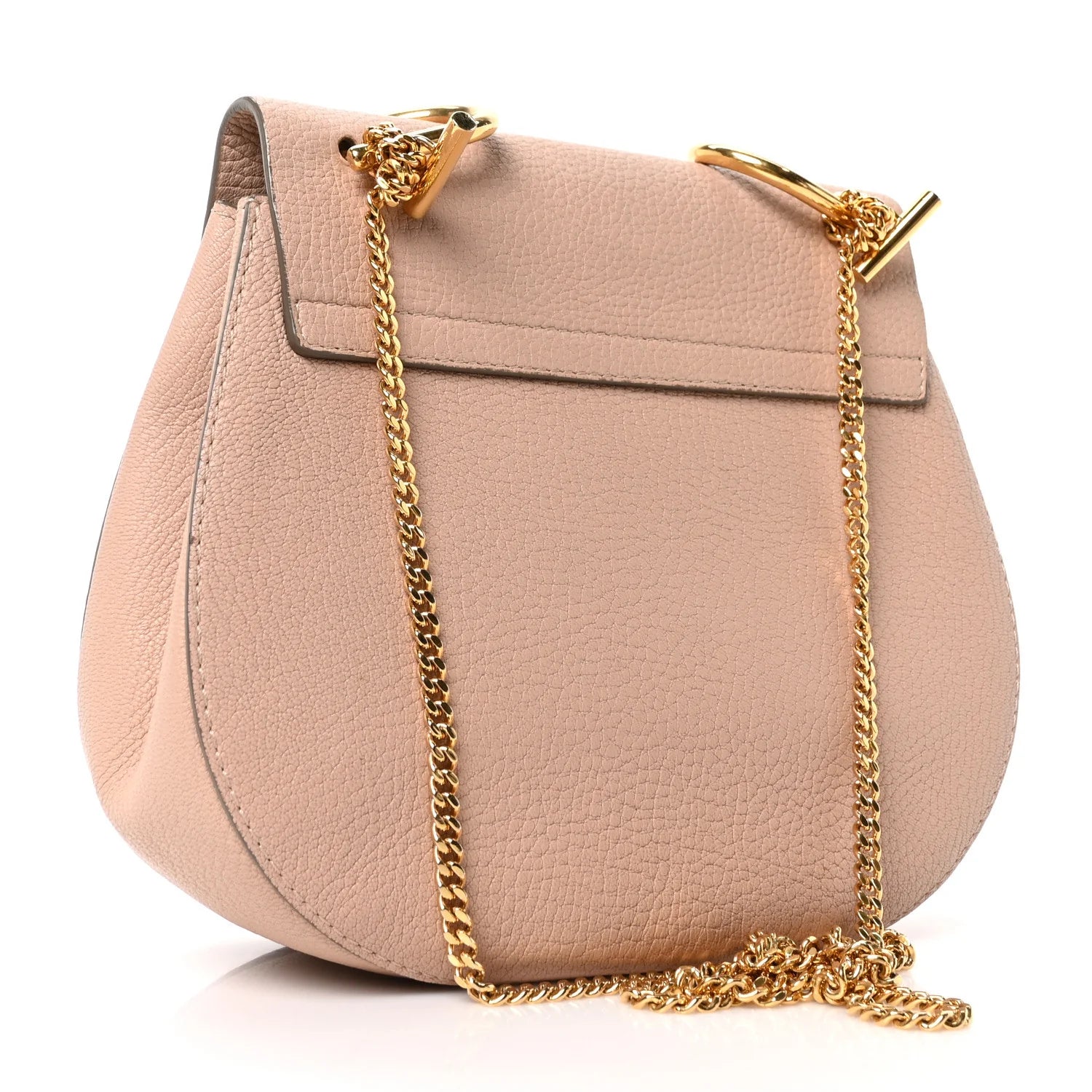 Grained Lambskin Drew Shoulder Bag Cement Pink