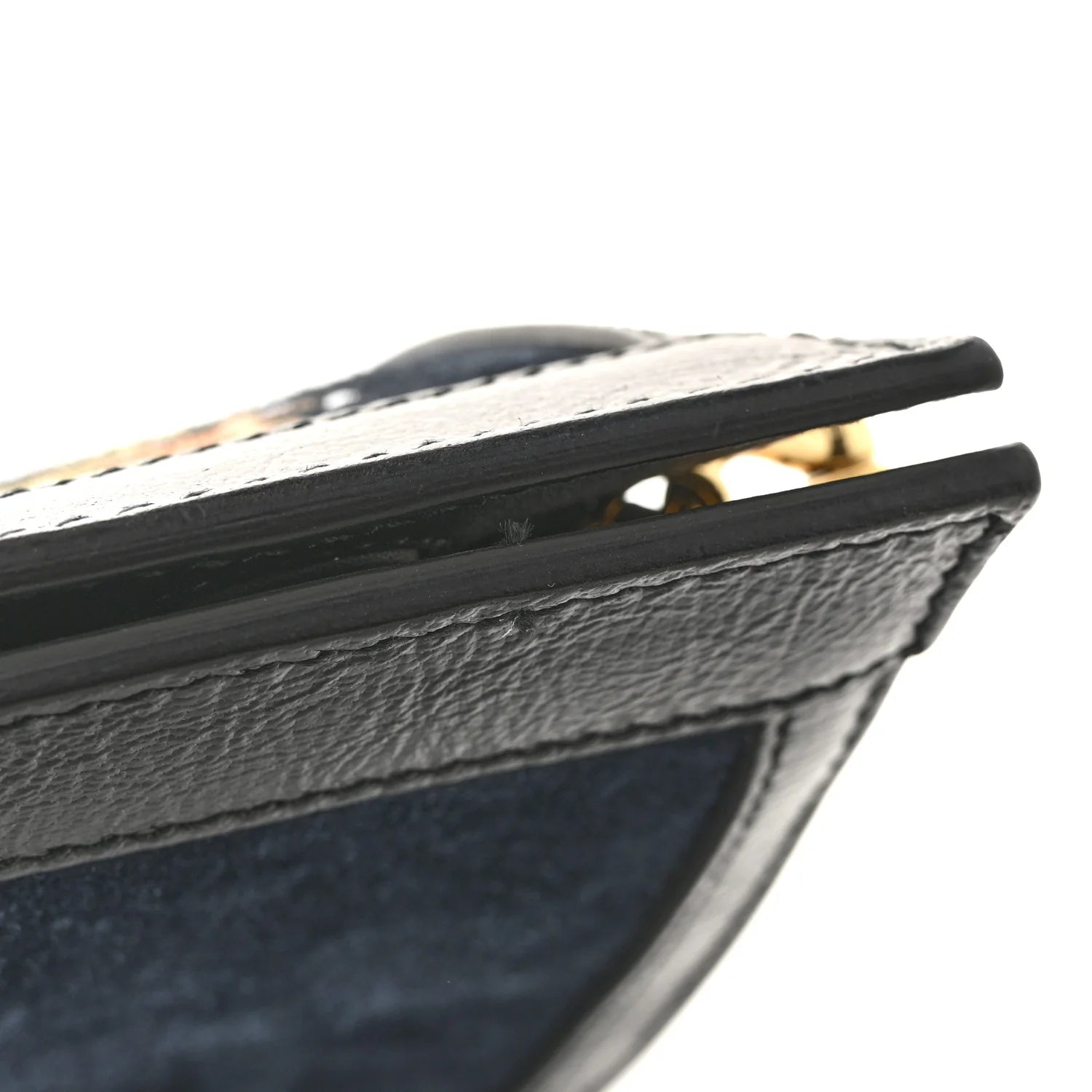 Suede Patent Web Dragon Embroidered Small Ophidia Chain Shoulder Bag Blue Black