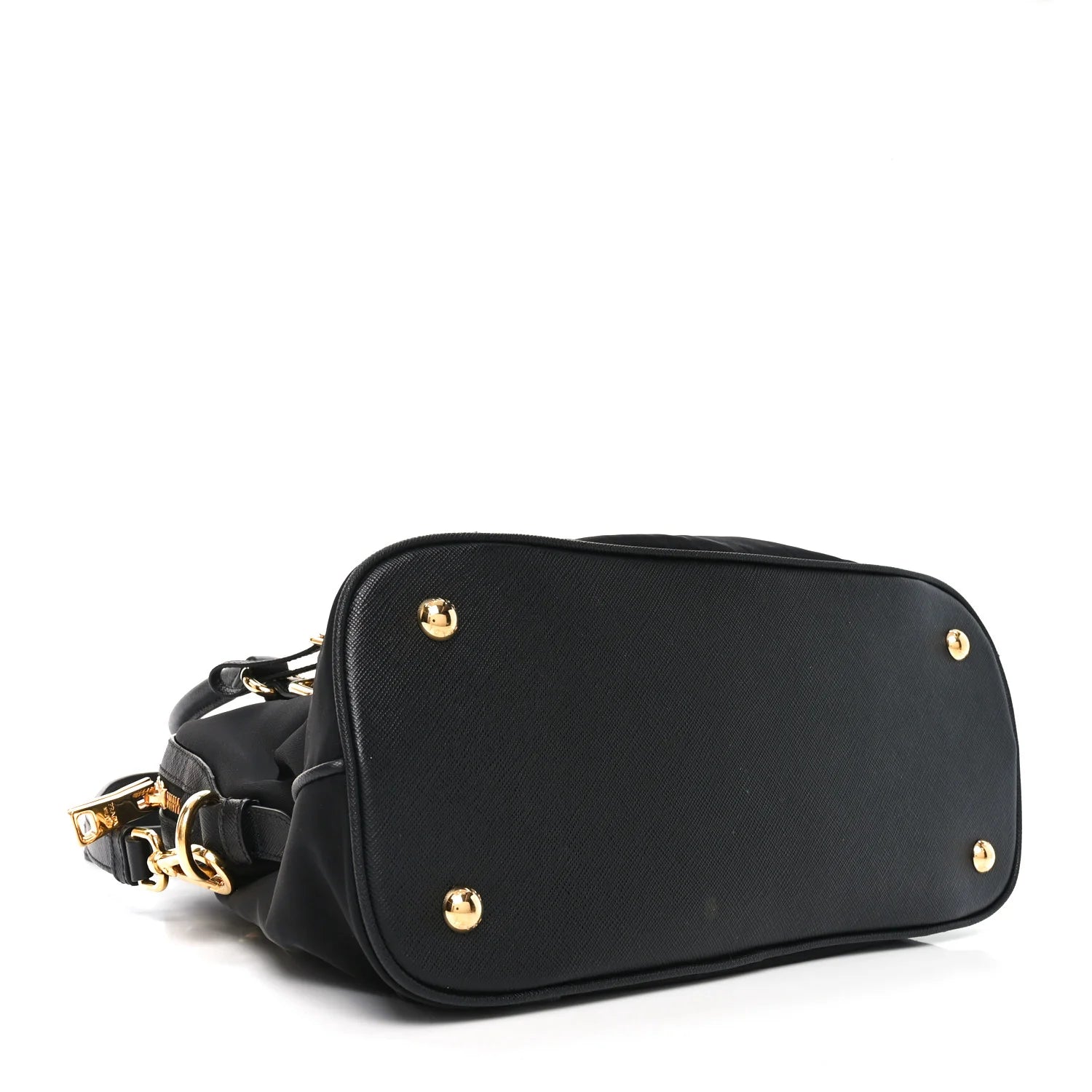 Tessuto Nylon Saffiano Small Tote Black