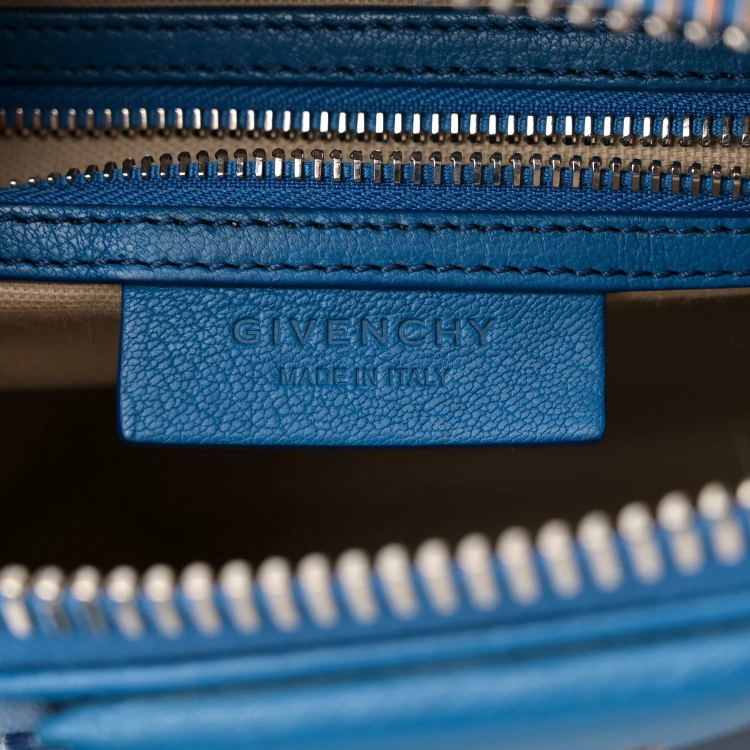 Sugar Goatskin Mini Antigona Persian Blue