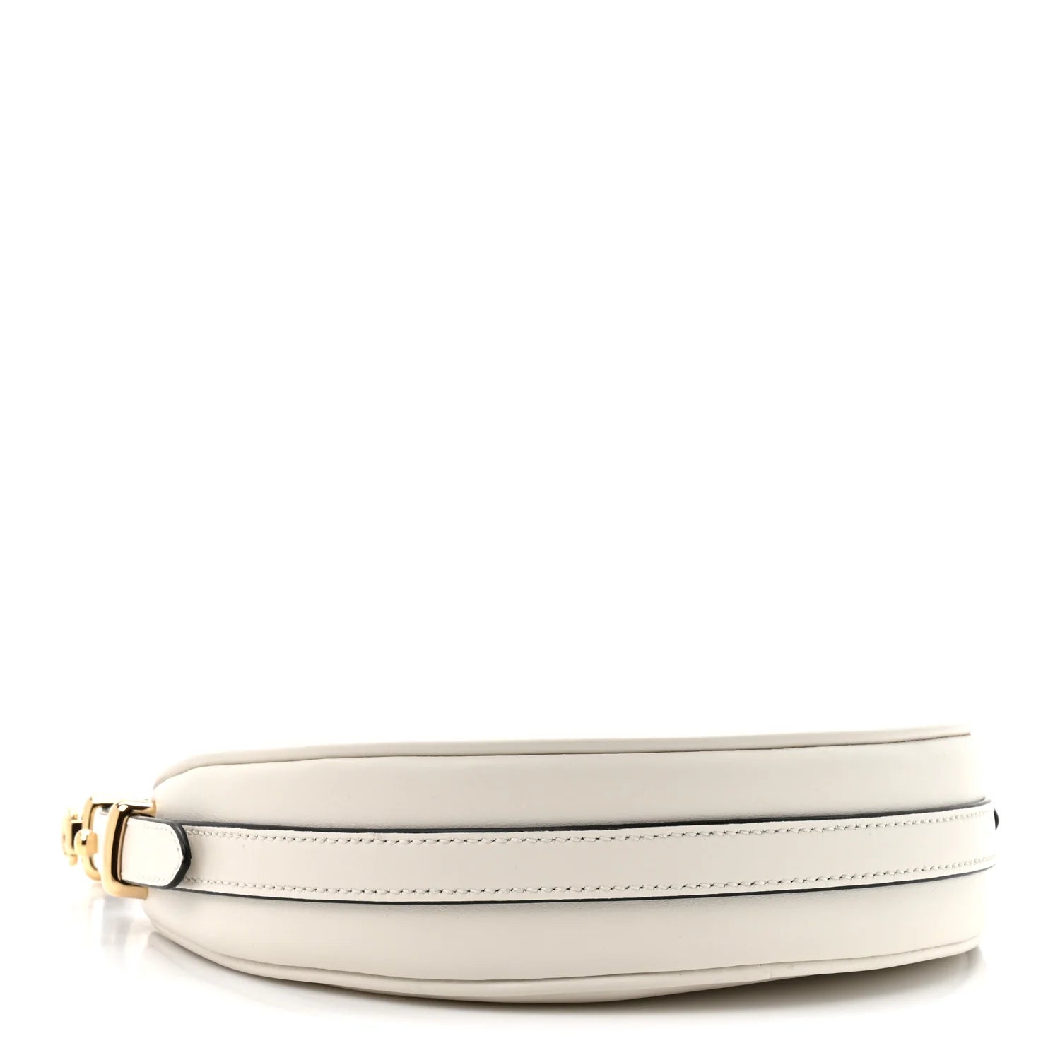 Soft Calfskin Small Arque Shoulder Bag White