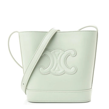 Smooth Calfskin Mini Cuir Triomphe Bucket Bag Jade