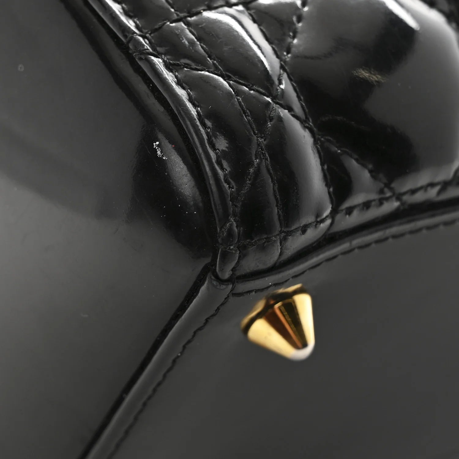 Patent Cannage Medium Lady Dior Black